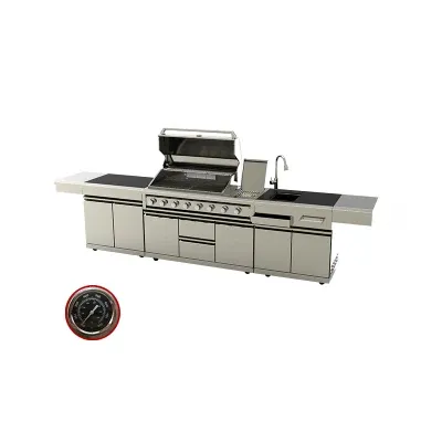 Sample Customization Garden Barbecue Gas Grill Cabinet Outdoor BBQ Kitchen Island