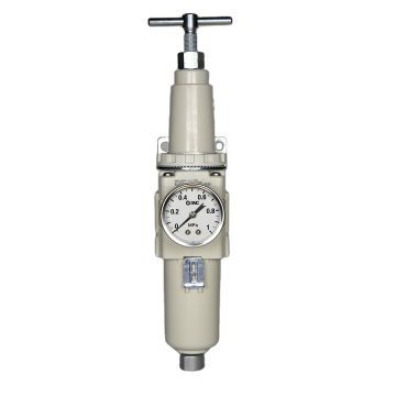 SMC AW30-X430 Air Filter Regulator: 1/4" NPT Aluminum Body with Drain Cock and Bracket, Including Pressure Gauge