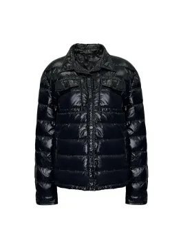 Black short down jacket