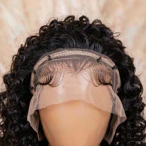 Dark Brown Kinky Curly Lace Front Wig