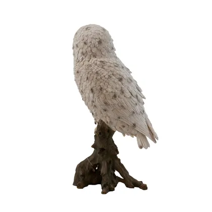 White Owl Statue: Custom Design Outdoor Garden Bird Decor