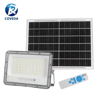 High-End Remote Control Waterproof Solar Flood Light with 6V-40W Panels and Battery Options