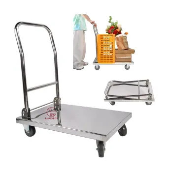 Stainless Steel 201 Heavy Duty 180kg Foldable Platform Trolley