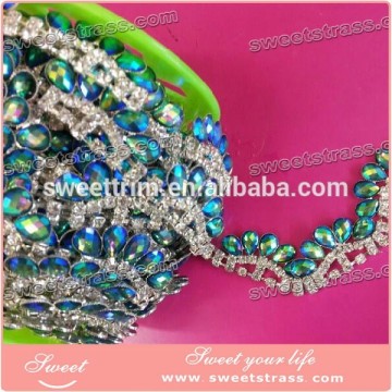 Wholesale Sew on stone Cup Chain,cup chain stone For dresses,China supplier stone Cup Chain