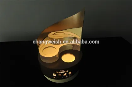 Glenlivet whiskey bottle display stand,Led lighting wine display