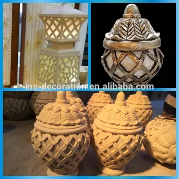 Sandstone outdoor pillar light