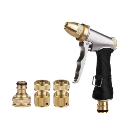 Home Garden Water Trigger Spray Gun & Hose Connectors Set