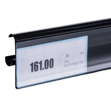 HotSale Supermarket Plastic Clip Data Price Strip Label Holder for Double Wire Shelves
