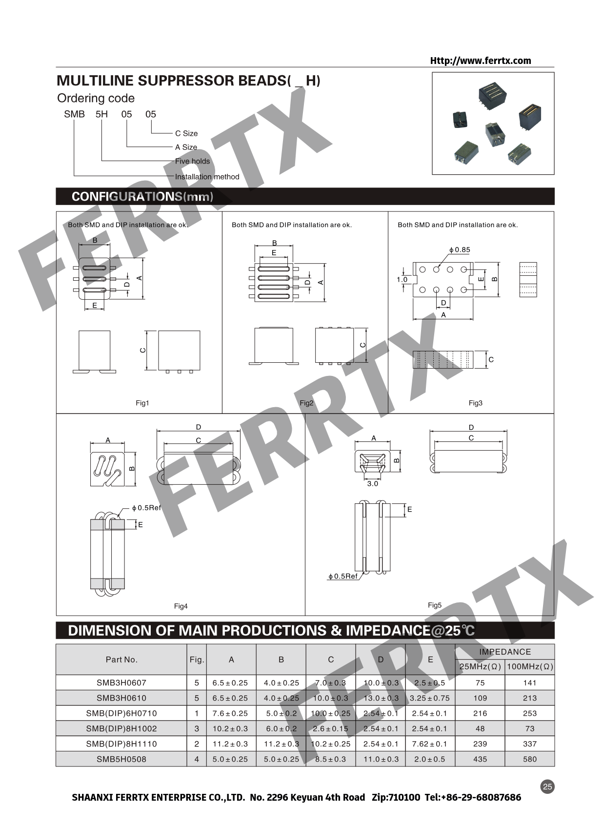 Wirewound Ferrite Beads SMB3H