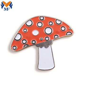 Metaal aangepaste champignon zachte email Pin -badges