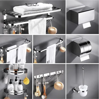 Bathroom Combination Folding Storage Rack