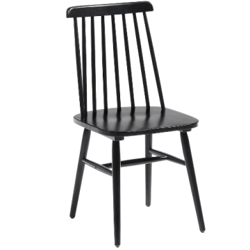Silla de comedor antigua con respaldo alto