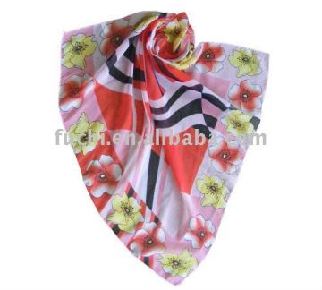 Beautiful fashion 2011 hot sales twill silk Scarf with customize design