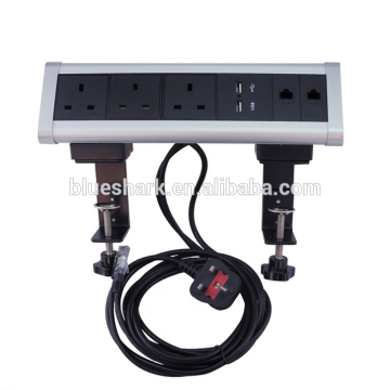 Desktop Power Socket with UK power/data/USB Charger for office furniture
