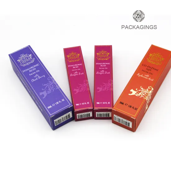 Custom cosmetic packaging with logo printing