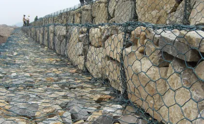 Gabion mesh for flood prevention