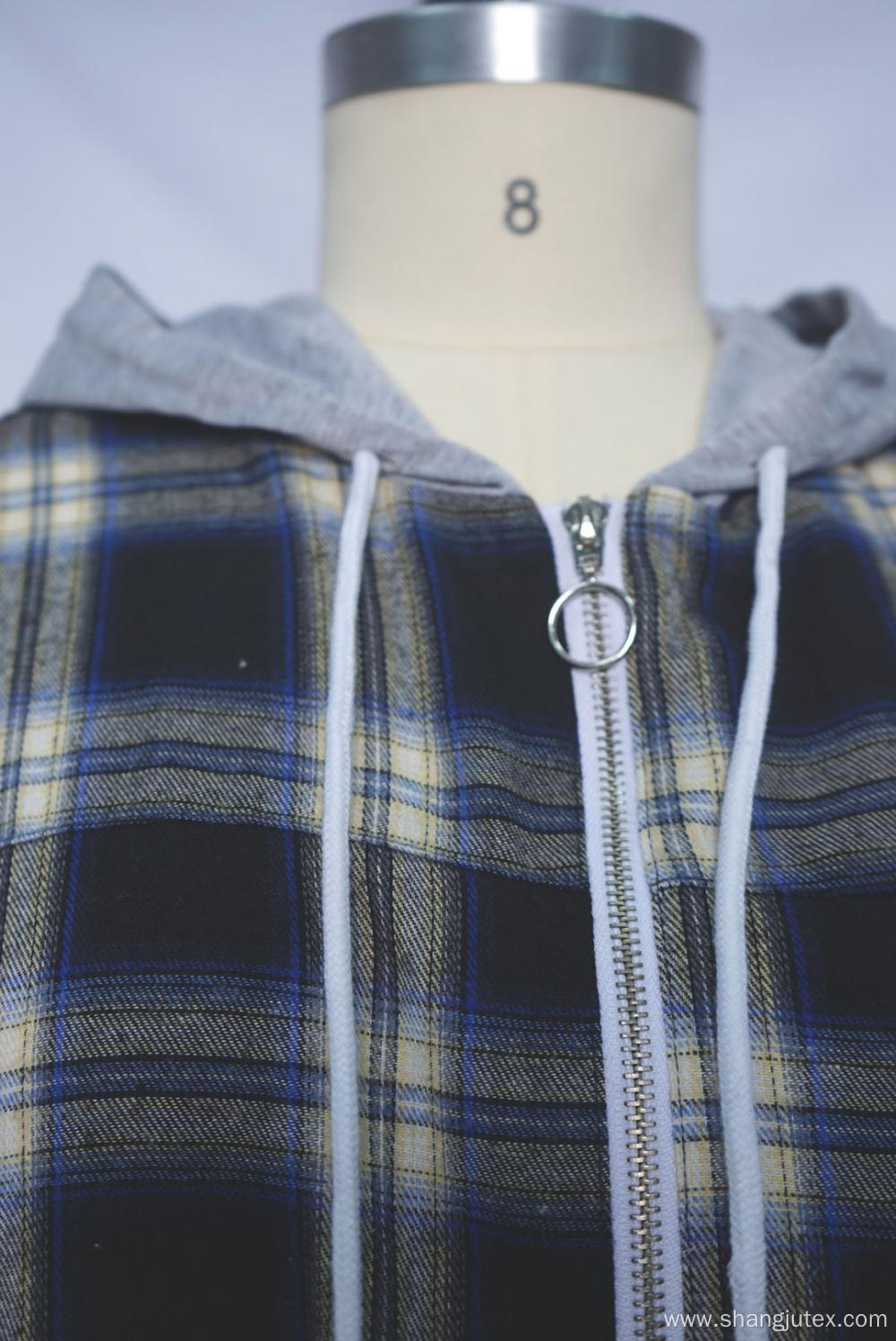 Women's flannel plaid jacket