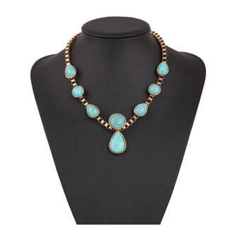 New Fashion Women Blue Turquoise Necklace