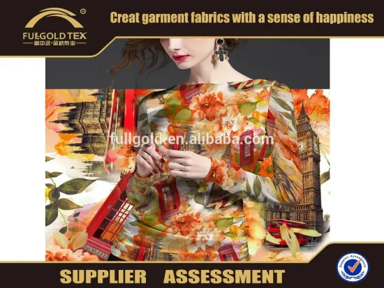Digital Print Textile China Supplier Lady's Garment Polyester Spandex Fabric