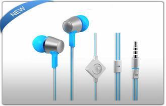 Handfree Metal Flat Cable in Ear Earphone with Mic for Ipho