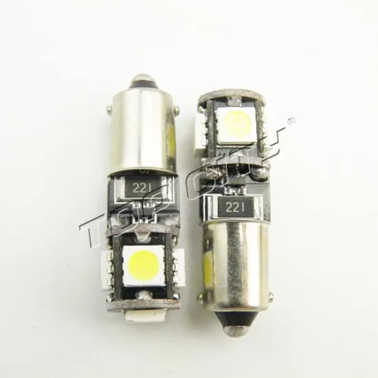 Good quality BA9S 5SMD T25 signal light white 6000k