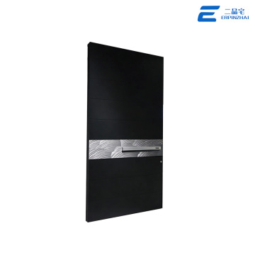 Elegante puerta de aluminio fundido con eje desplazado