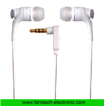 Pure White in-Ear Plastic Earphone for Media Player (F-EP215)