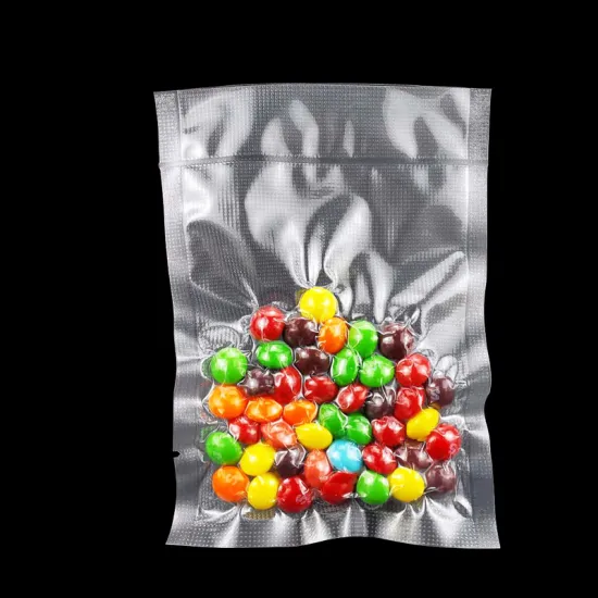Custom food Embossed Frozen Transparent Vacuum Seal Bag