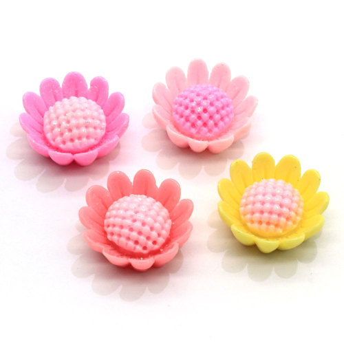 Various Mini Sunflower Shaped Resin Charms For Handmade Craftwork Decorative Beads Slime Girls Hair Accessories Beads