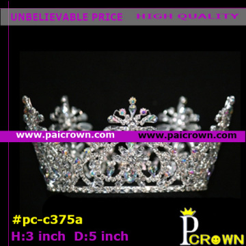 Small round flower resin pageants tiaras crowns