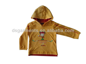 2013 yellow long sleeve T-shirt children clothing with cute printing
