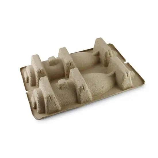 Biodegradable Packing Box Paper Pulp Case Wine Shipper