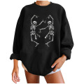 Kvinnors halloween tröjor dansar skelettskjortor