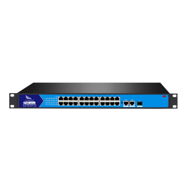 24 Port POE Network Switch with 2 Port Uplink and POE Fiber 10/100Mbps 1 Gigabit SFP