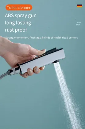 Gun Gray Toilet Flush Spray Gun with Angle Valve and Plated Faucet