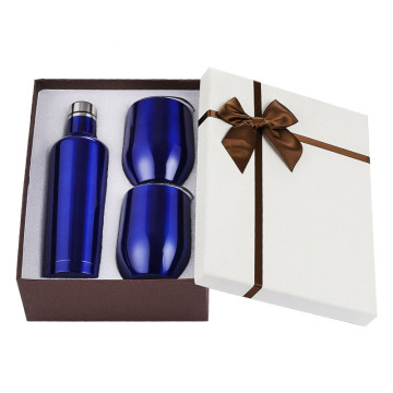 Stainless Steel Egg Cup with 304 Stainless Steel Wine Bottle and Eco-Friendly Gift Box