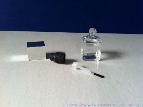 15ml High Quality Square Glass Nail Polish Bottles with Cap