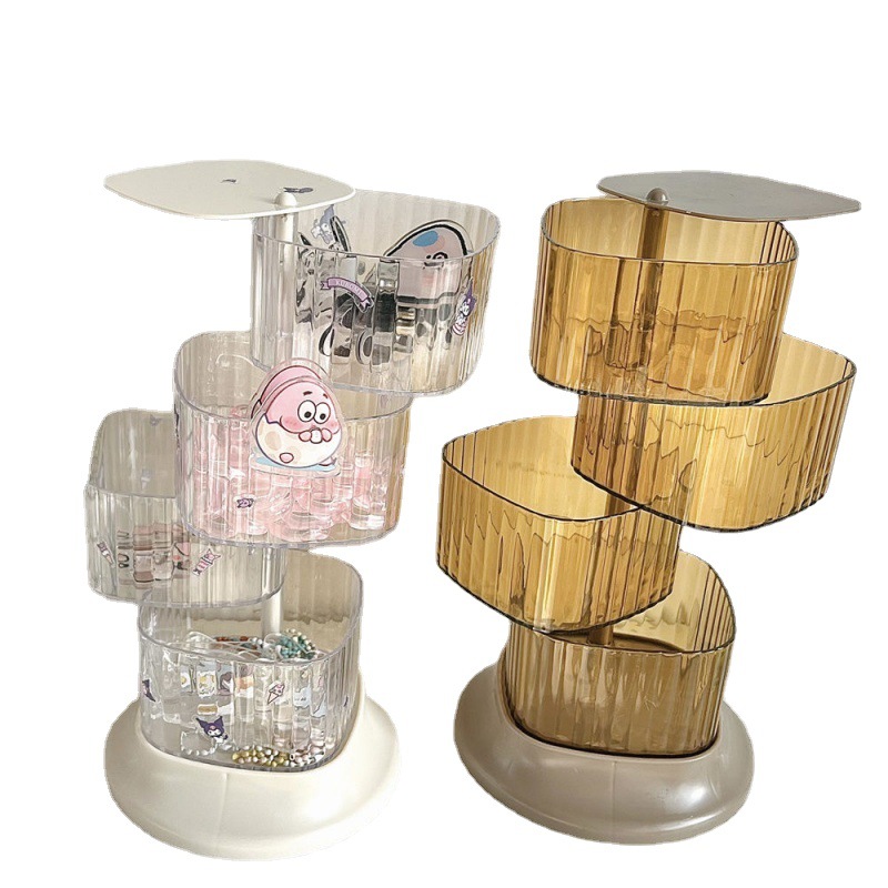 Makeup dustproof rotating storage rack