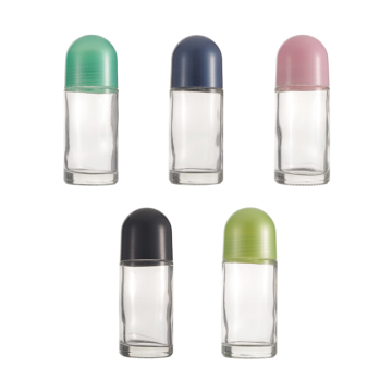50ml Clear Glass Roll-On Bottle with Cap for Essential Oils and Perfumes