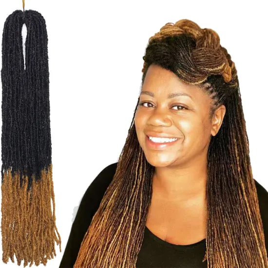 Extensions Mixed Color Goddess Locs Crochet Hair Soft Deadlocks Synthetic African Soft Goddess Sister Locs Extensions Faux