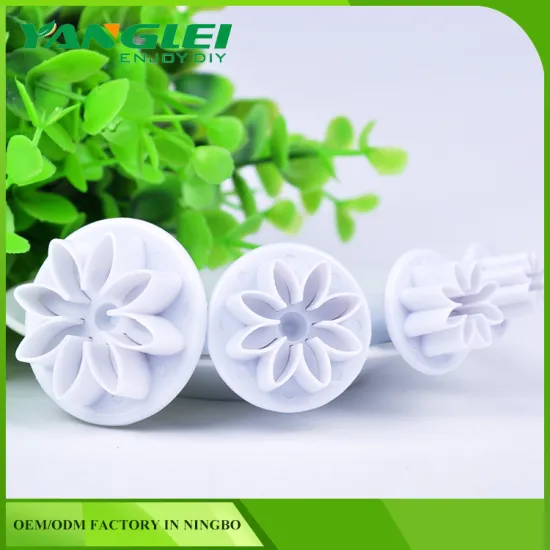3 set Fondant Cake Cutter Decorating Bellis perennis shaped plunger cutter