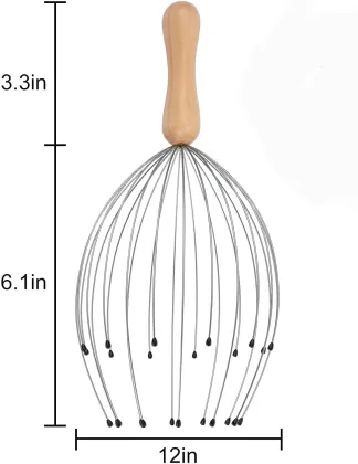 Wooden handle head massage head massager spider