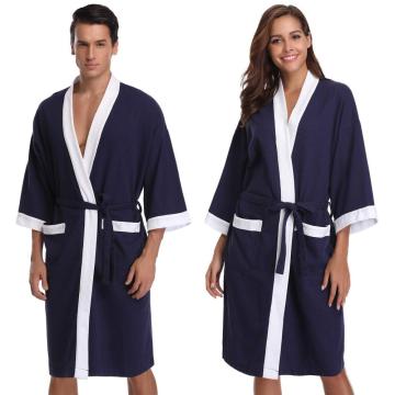 Männer Frauen Leichte Kimono Roben Bademantel Weiche Nachtwäsche