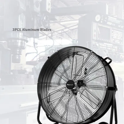 High Velocity Industrial Drum Fan for Warehouses and Garages