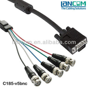 High Quality and Speed SVGA Cable to 5BNC,5 Coaxial