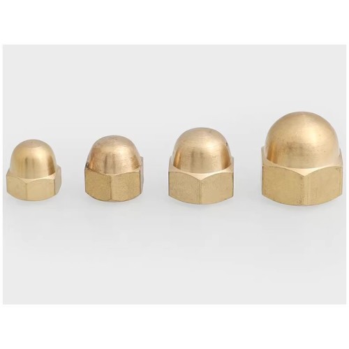 Solid Brass Acorn Nut DIN1587 with Hexagon Domed Shape