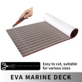 Ukuran 240 cm * 90 cm cahaya abu-abu di atas red eco ramah non-toksik non-slip pe / eva busa marinine deck kapal kayu jati kapal pesiar