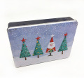 Caja de hierro de regalo de Navidad rectangular personalizada
