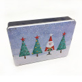 Boîte de fer cadeau de Noël rectangulaire personnalisé