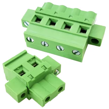 Pluggable female terminal block with flange ears